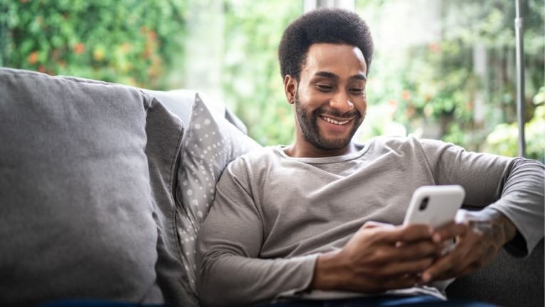 Citizen accessing online self service portal for permitting