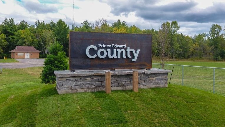 Prince Edward County Ontario Canada sign v2